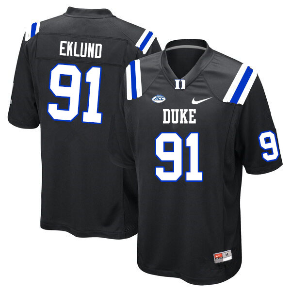 Duke Blue Devils #91 Matt Eklund College Football Jerseys Sale-Black